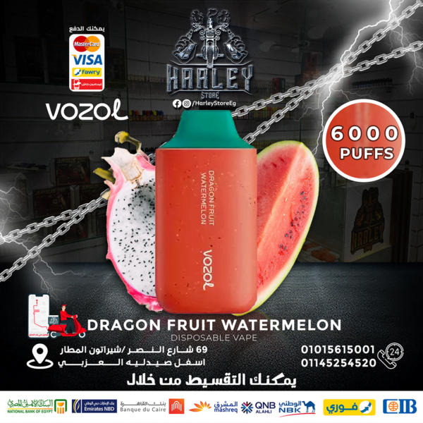 Vozol - Gear 6000 - Dragon Fruit Watermelon